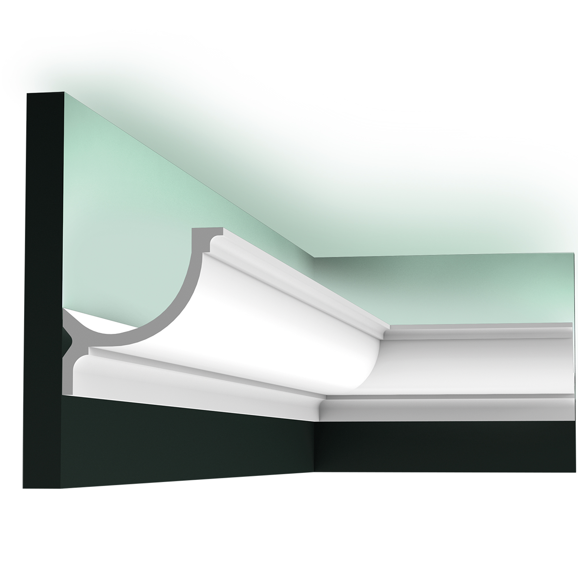 Orac Decor | Stuck Lichtleiste für indirekte Beleuchtung weiß C902 | Auch als flex erhältlich
