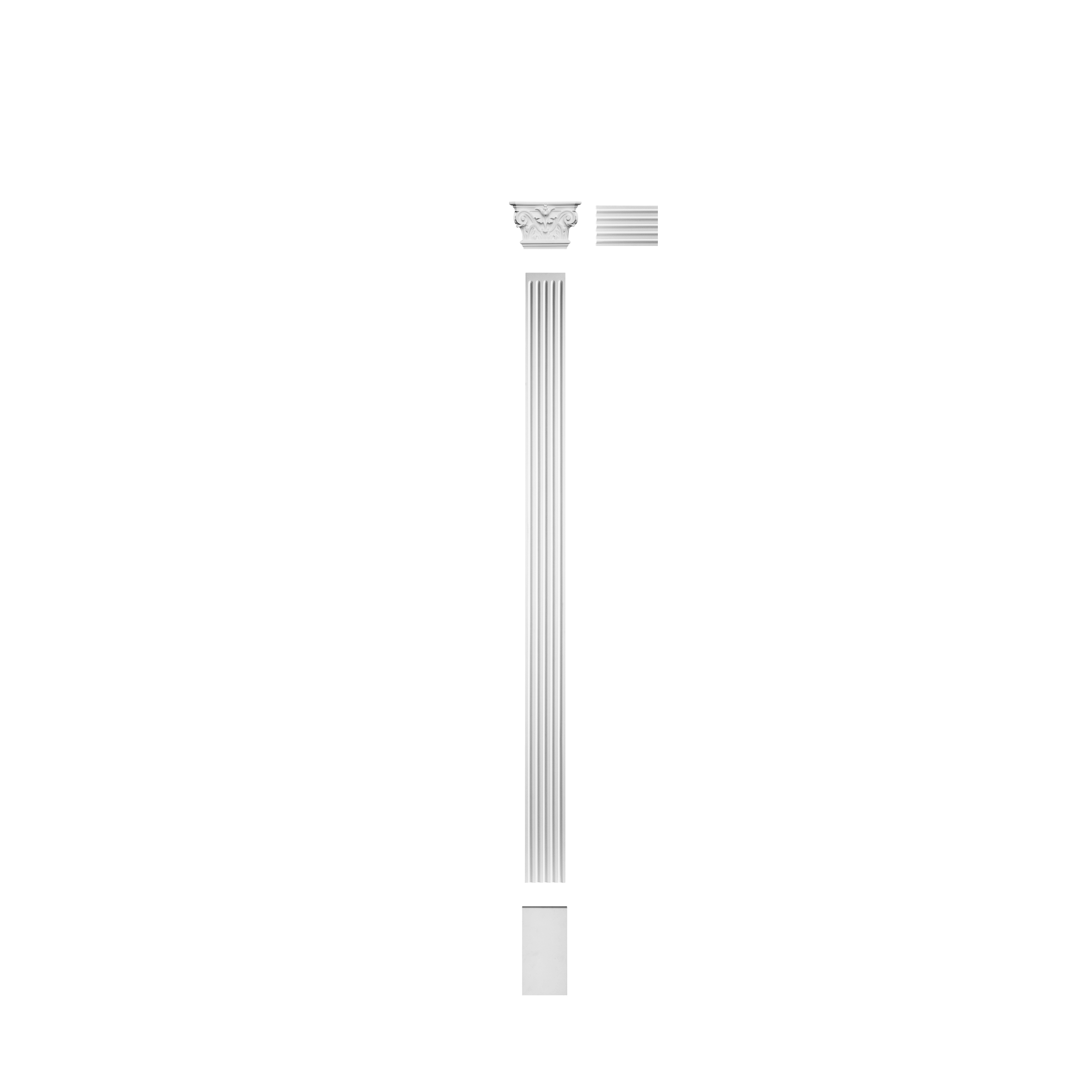 Orac Decor | Schmaler Pilaster weiß K200