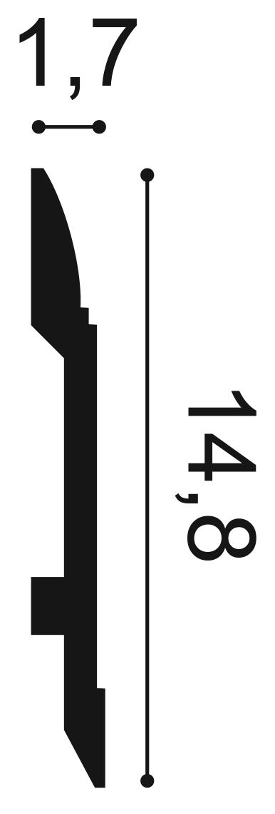 Orac Decor | Moderne Sockelleiste mit Linienmuster Fussleiste weiß SX104F Flex | Auch als non- Flex erhältlich.