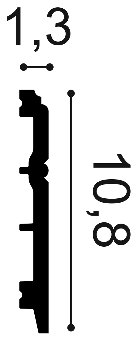 Orac Decor | Moderne Sockelleiste mit Linienmuster Fussleiste weiß SX105F Flex | Auch als non- flex erhältlich